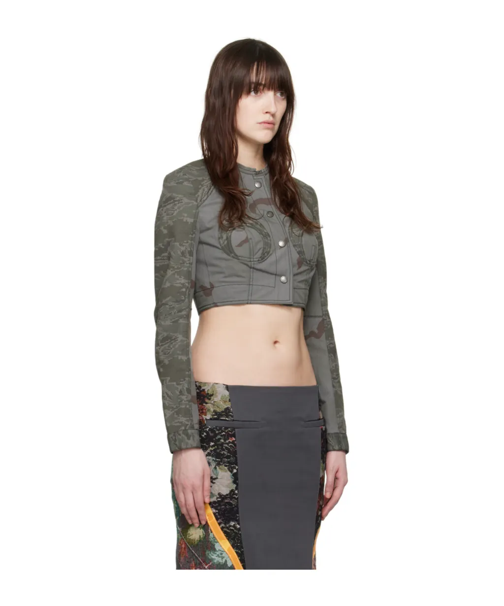 Round Neck Short Casual Jacket