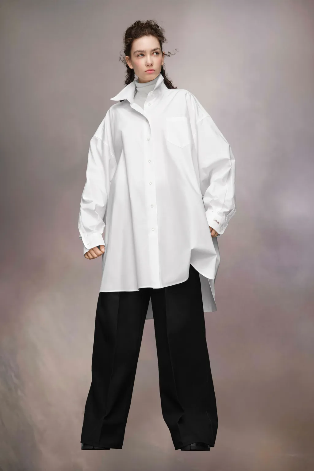 Drop-Shoulder Oversized Shirt