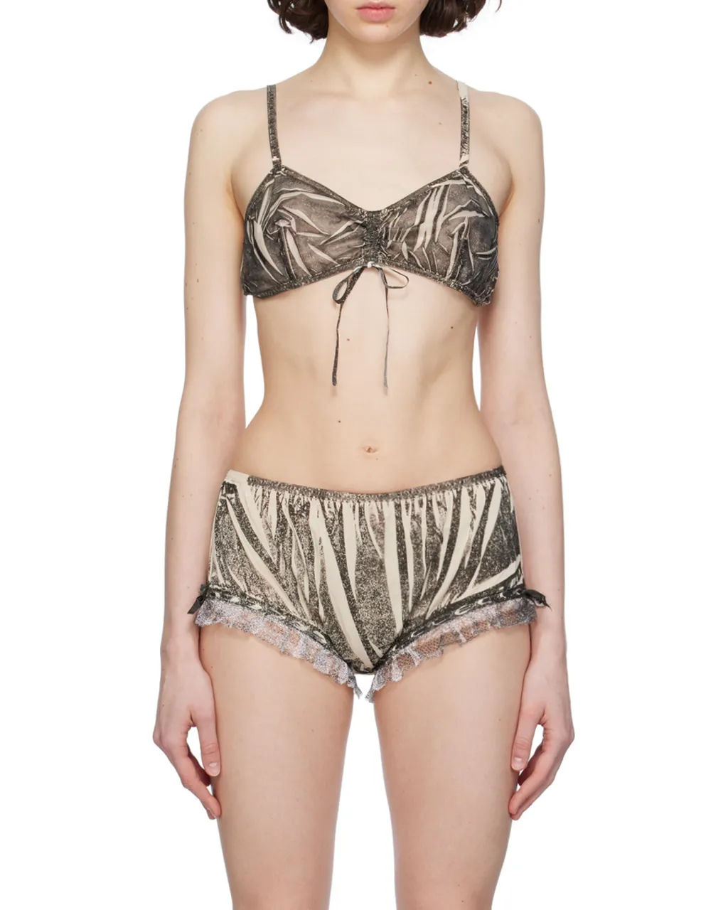 Pattern Printed Detail Bra Underwear