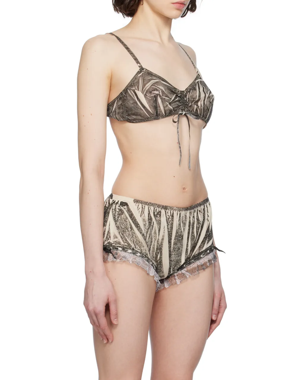 Pattern Printed Detail Bra Underwear