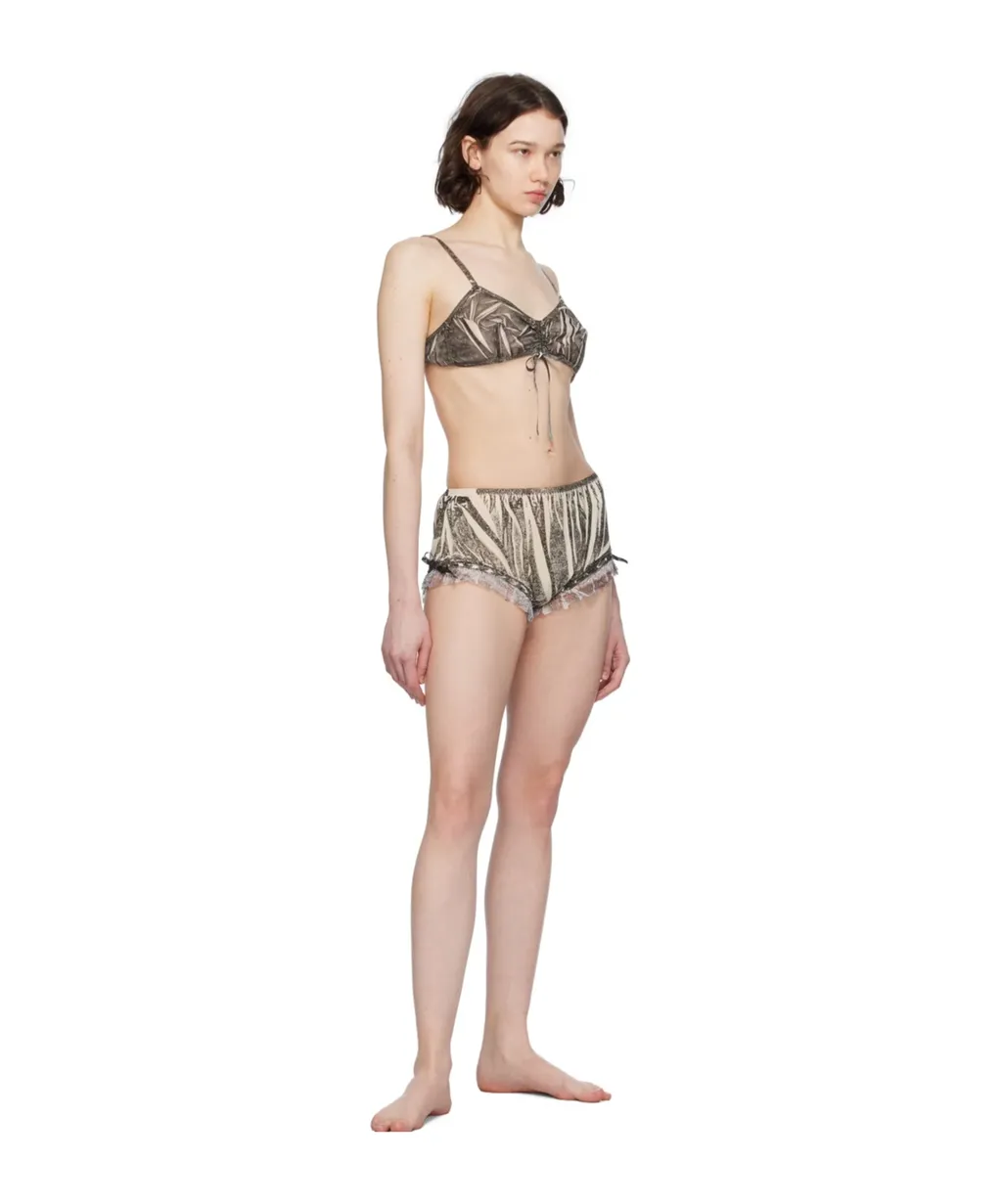 Pattern Printed Detail Bra Underwear