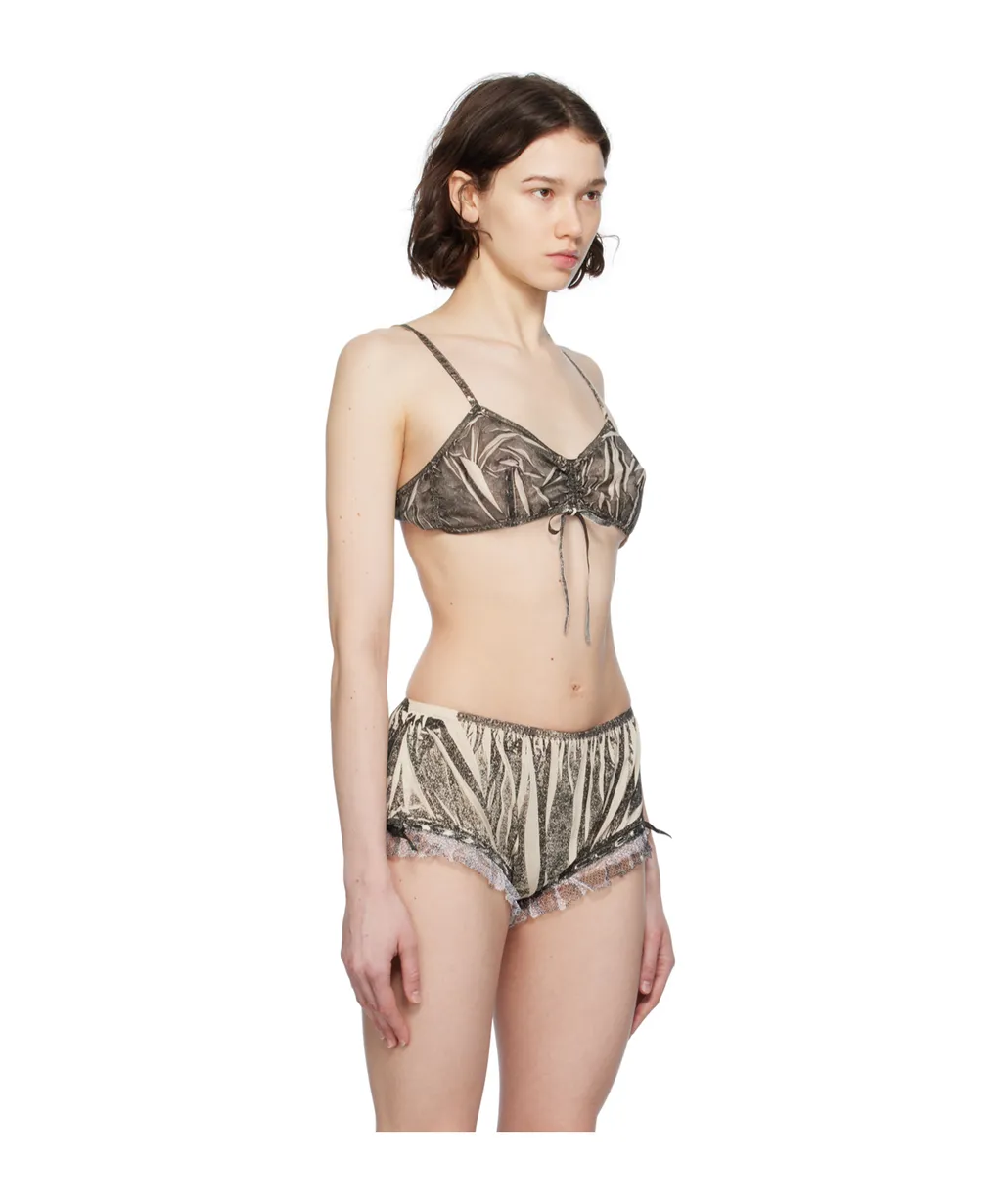 Pattern Printed Detail Bra Underwear