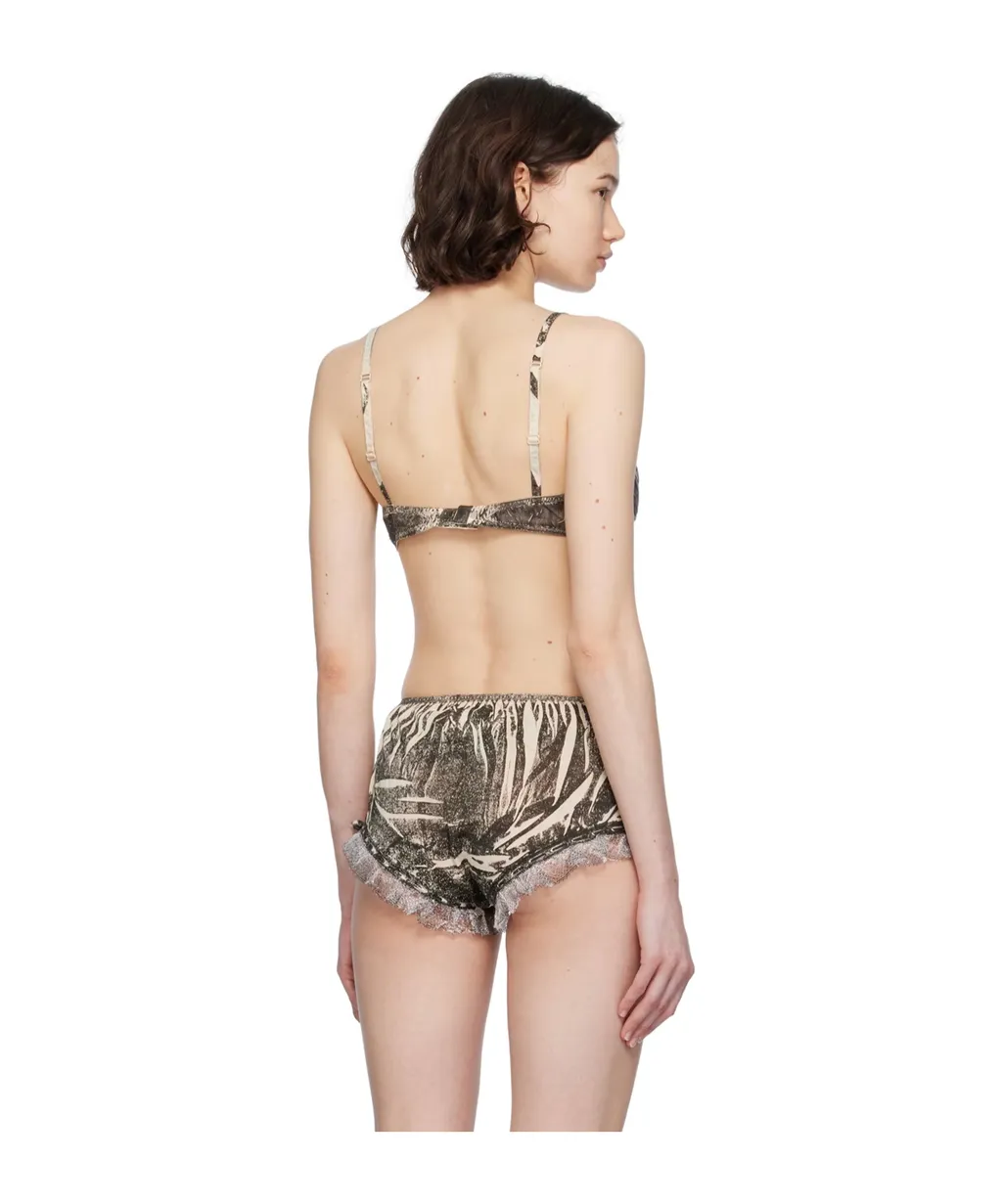 Pattern Printed Detail Bra Underwear