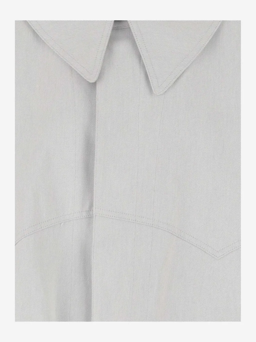 Oversize-Collar Straight Hem Denim Jacket
