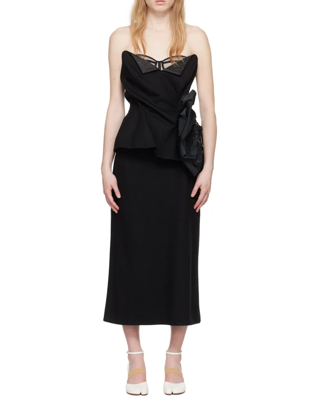 DÉCortiqué Strapless Midi Dress