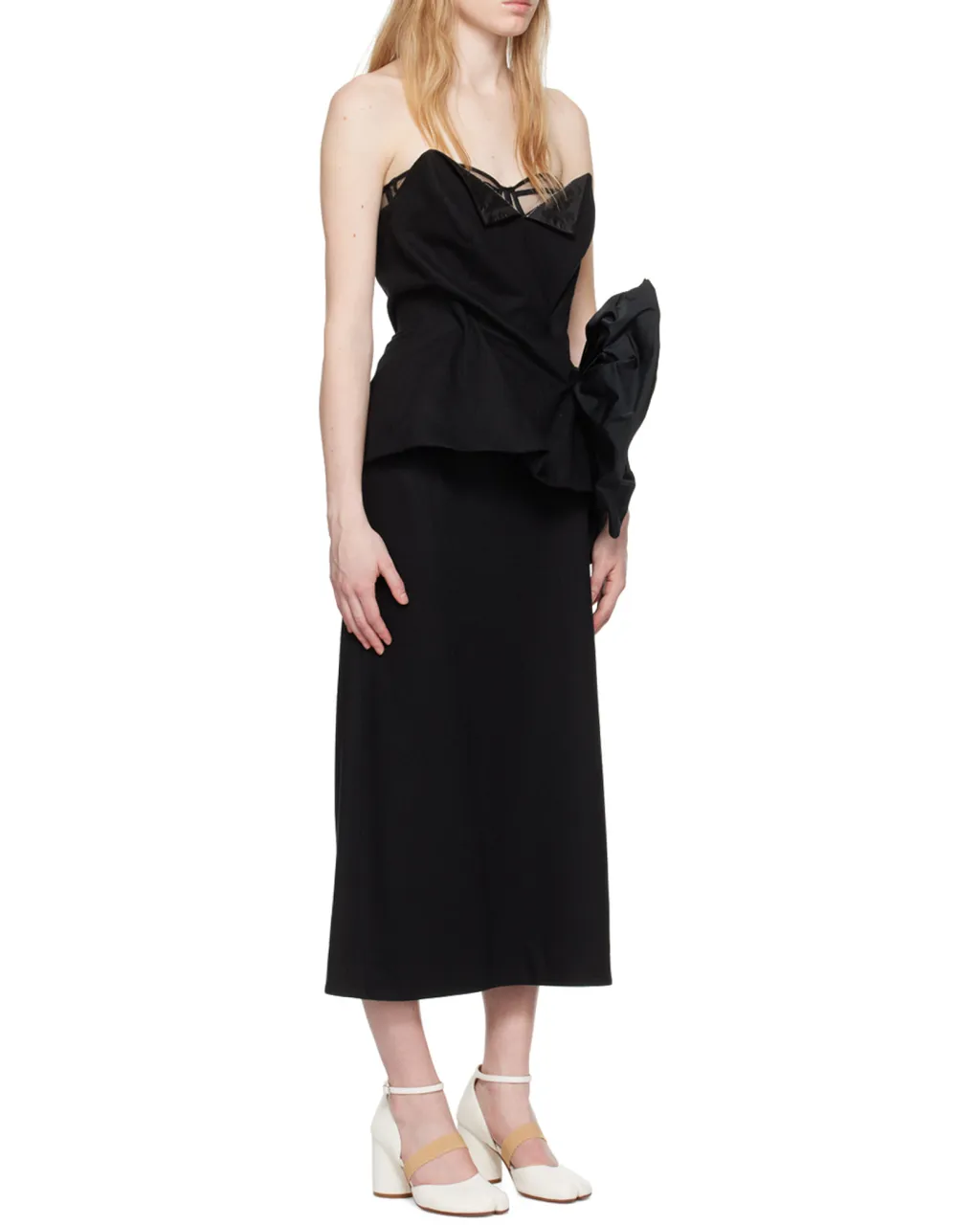 DÉCortiqué Strapless Midi Dress