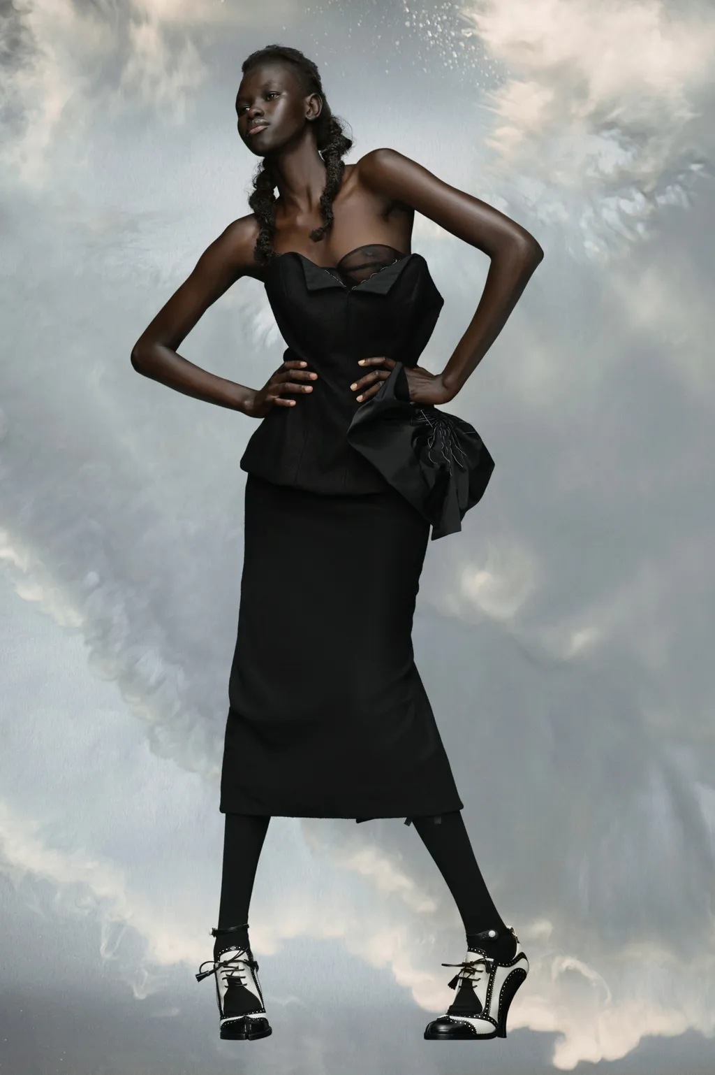 DÉCortiqué Strapless Midi Dress
