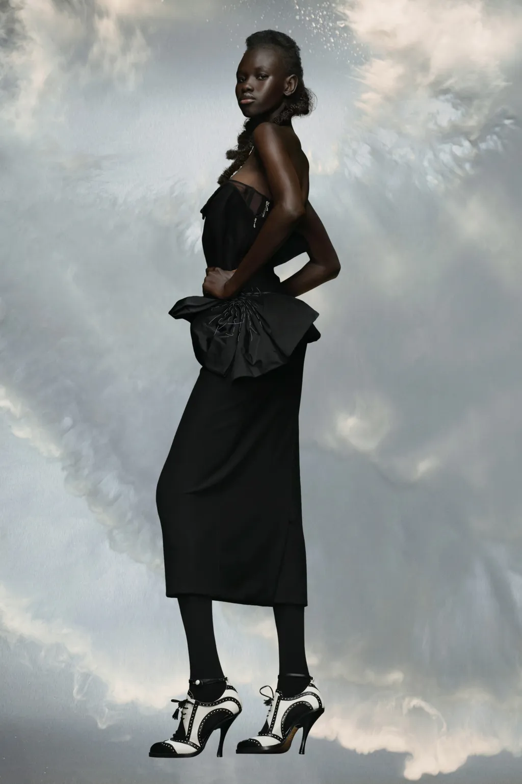 DÉCortiqué Strapless Midi Dress