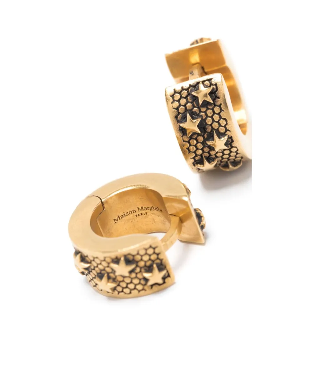 Stars Embellished Hoop Earrings