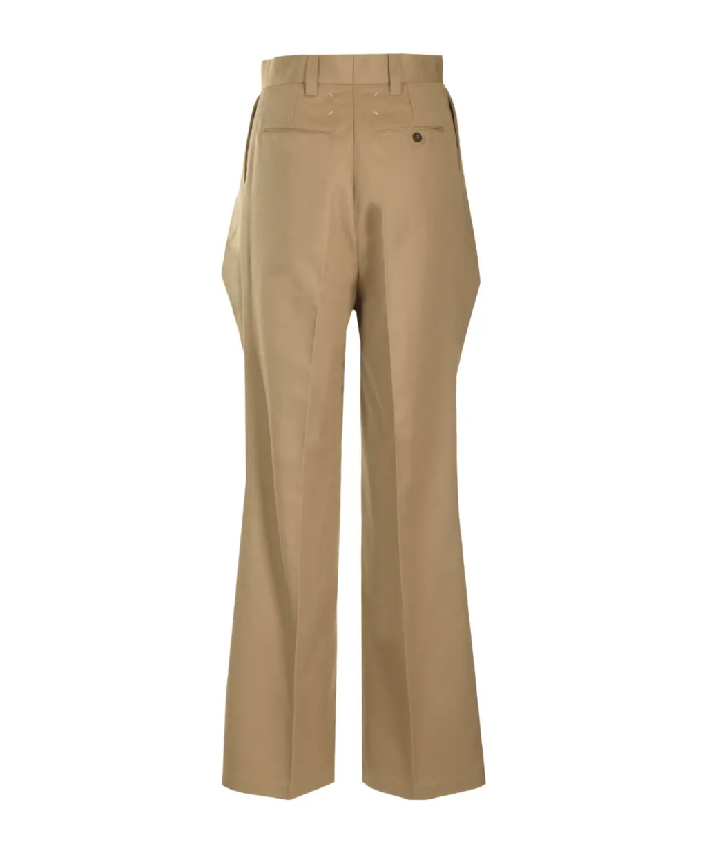 Plated Wide-Leg Pants