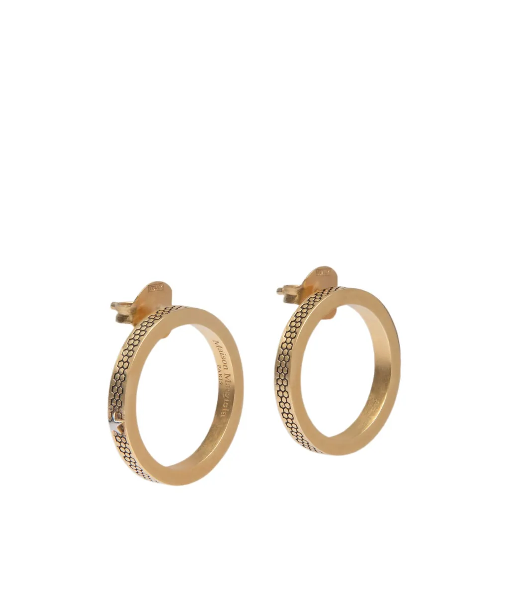 Engraved Circular Stud Earrings