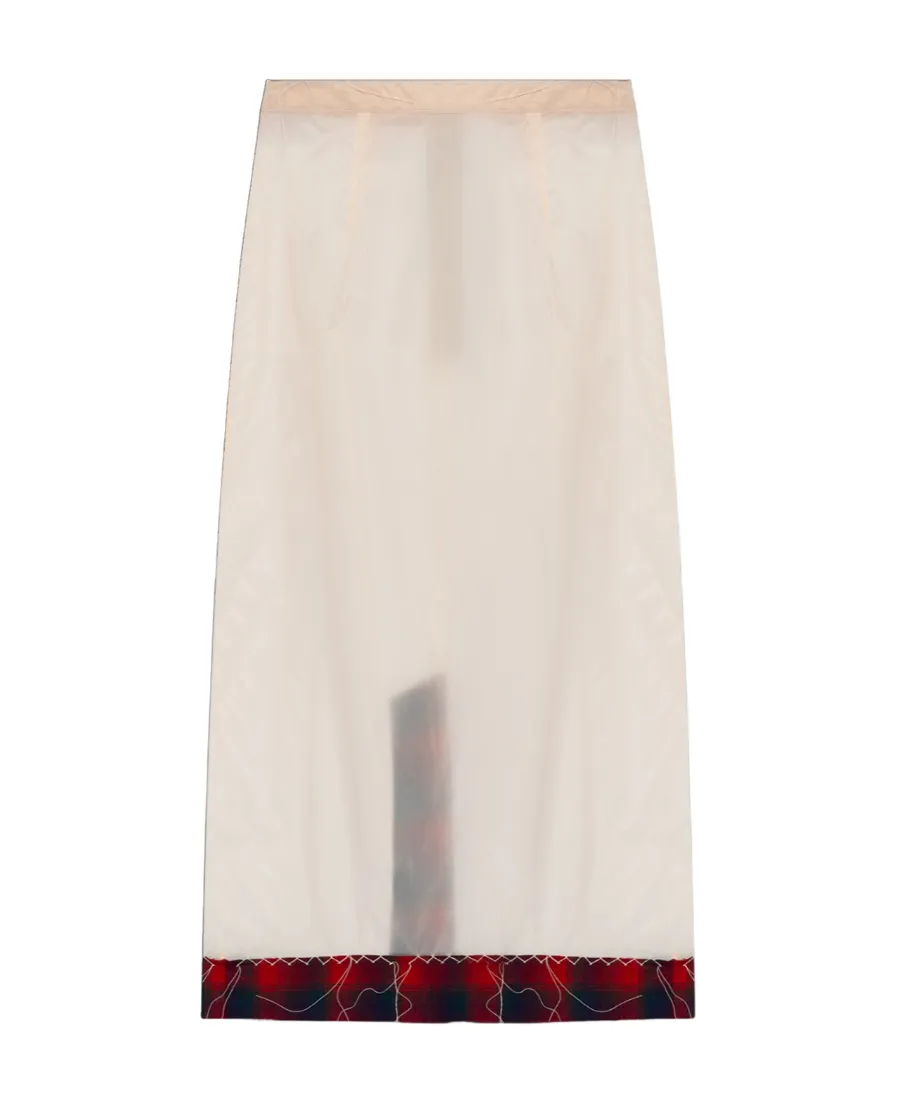 Semi-Sheer Midi Skirt