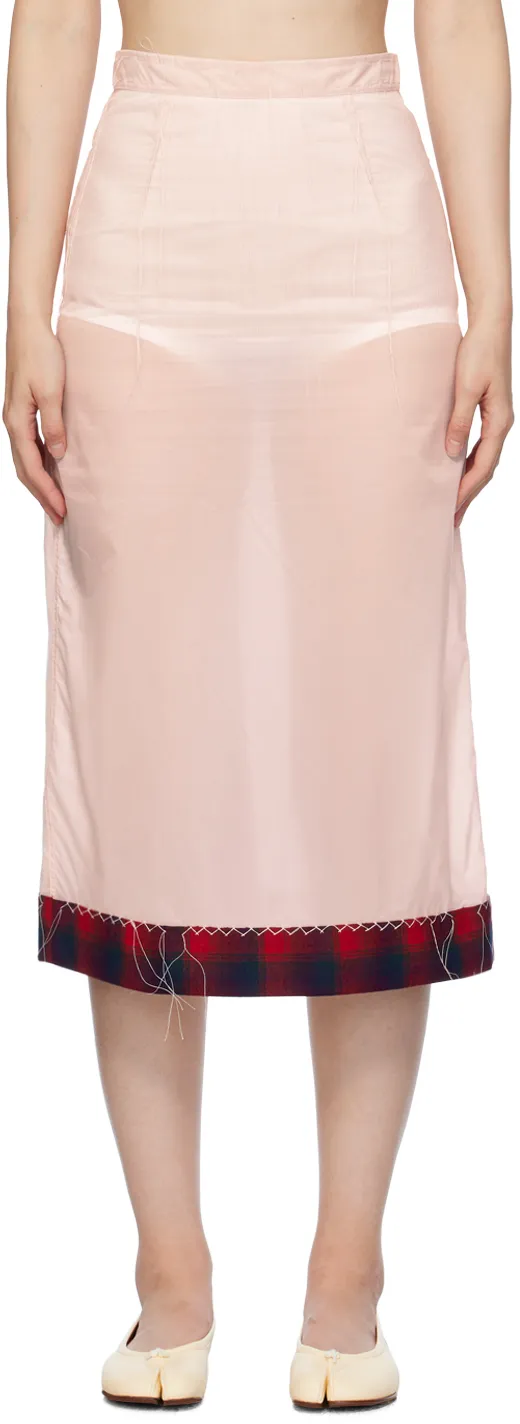Semi-Sheer Midi Skirt