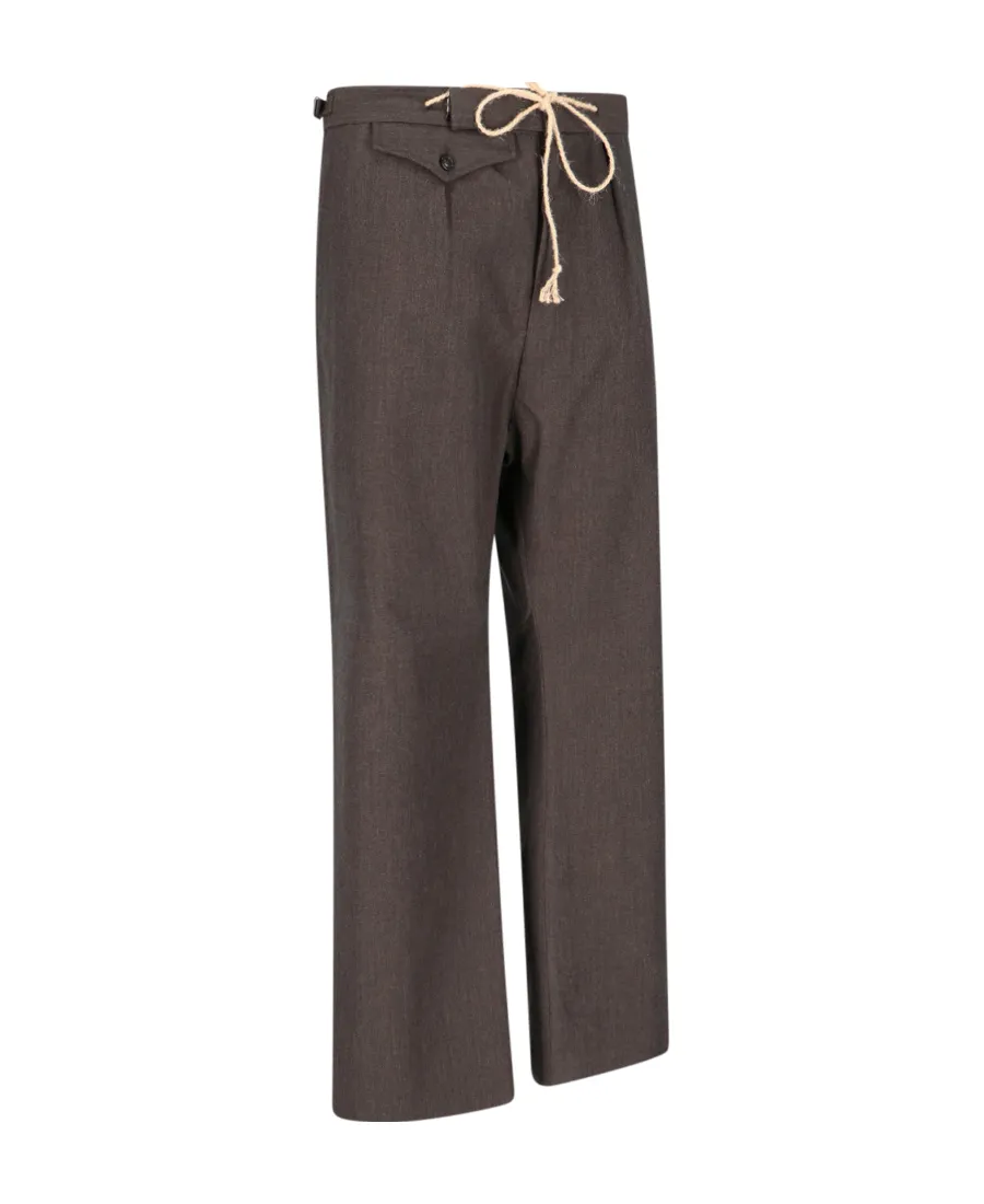 Straight-Leg Drawstring Trousers