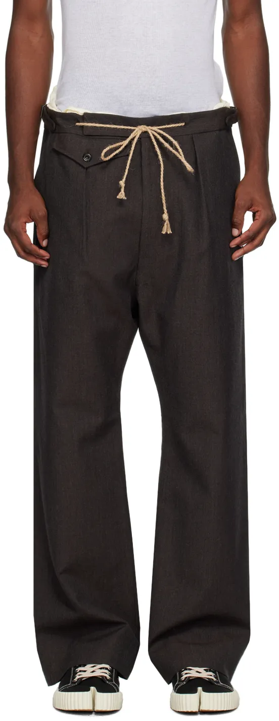 Straight-Leg Drawstring Trousers
