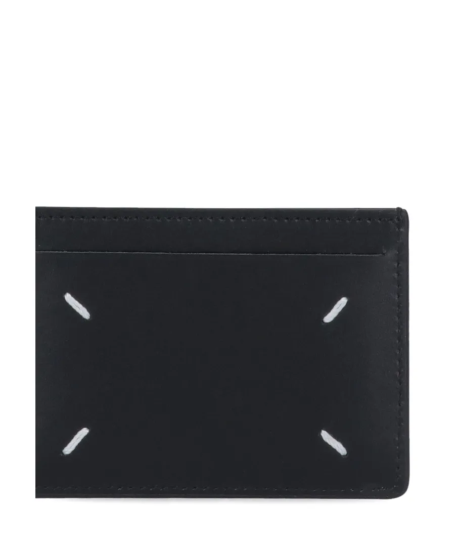Four-Stitch Detailed Card Holder