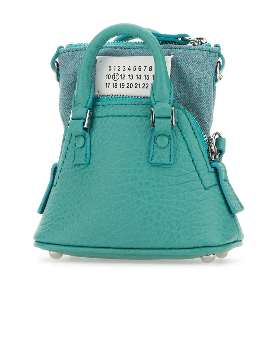 Numbers-Patch Zipped Mini Shoulder Bag