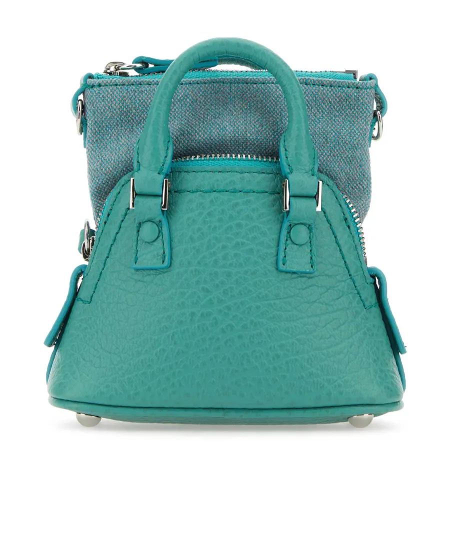 Numbers-Patch Zipped Mini Shoulder Bag