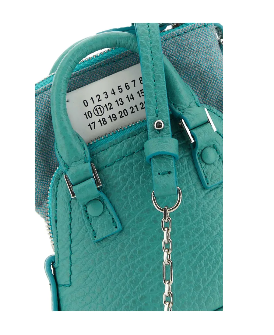 Numbers-Patch Zipped Mini Shoulder Bag