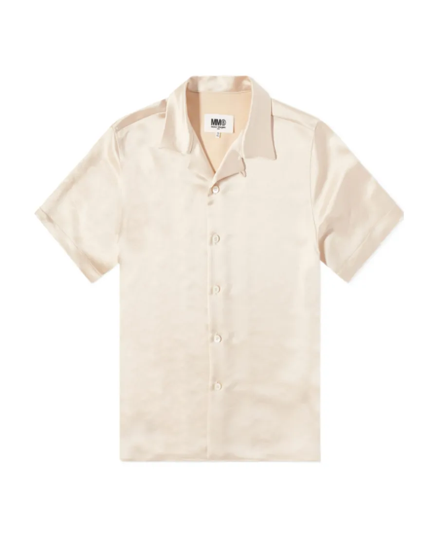 Short-Sleeved Satin Shirt
