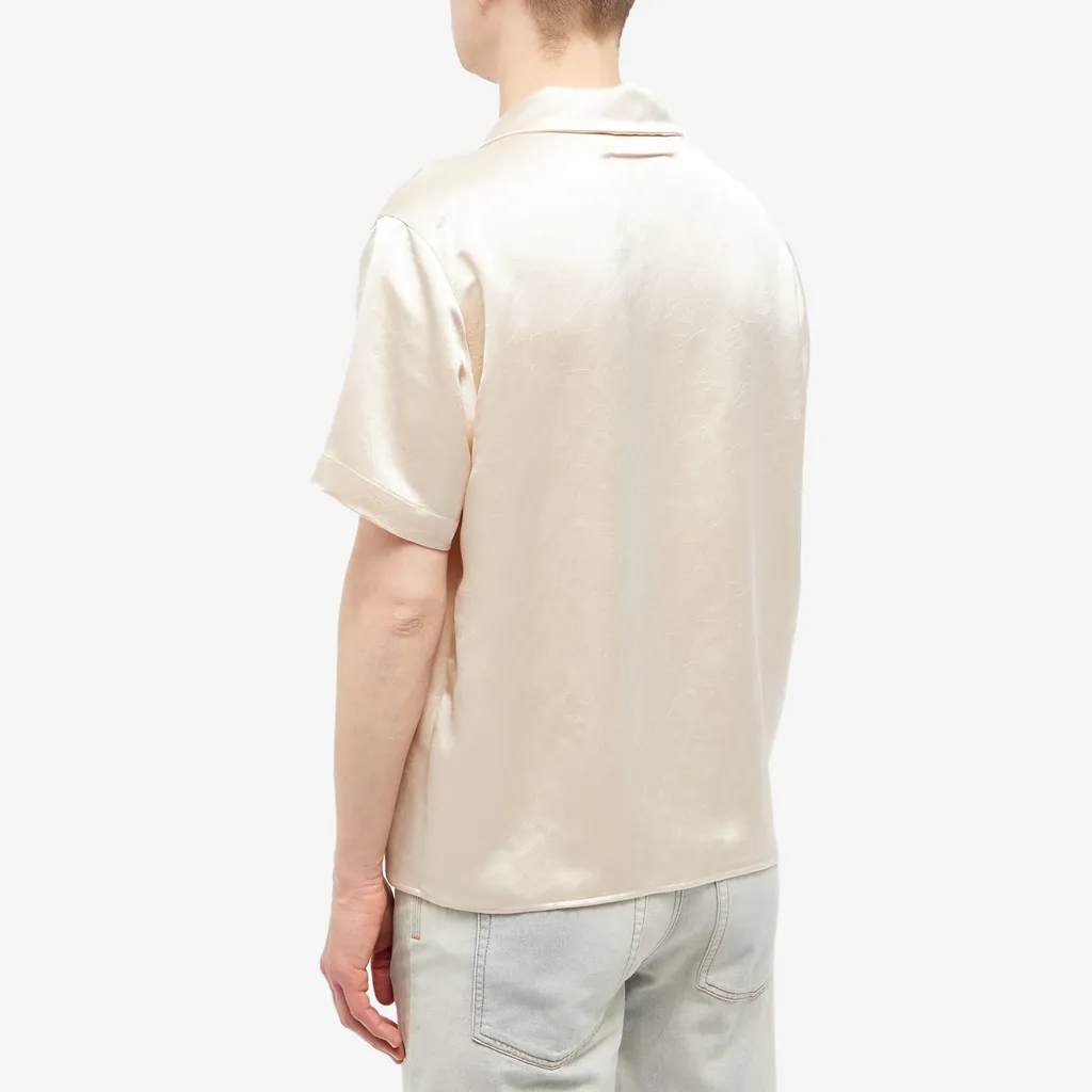 Short-Sleeved Satin Shirt