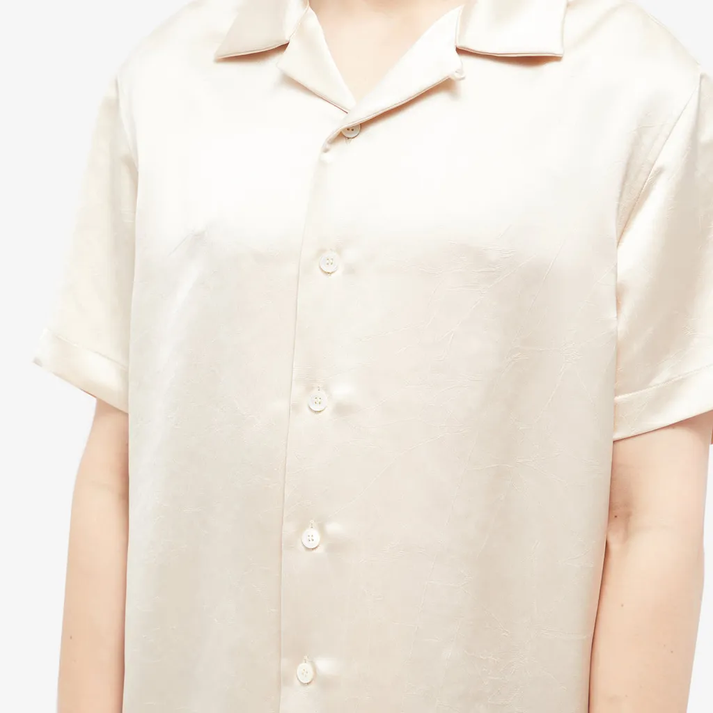 Short-Sleeved Satin Shirt