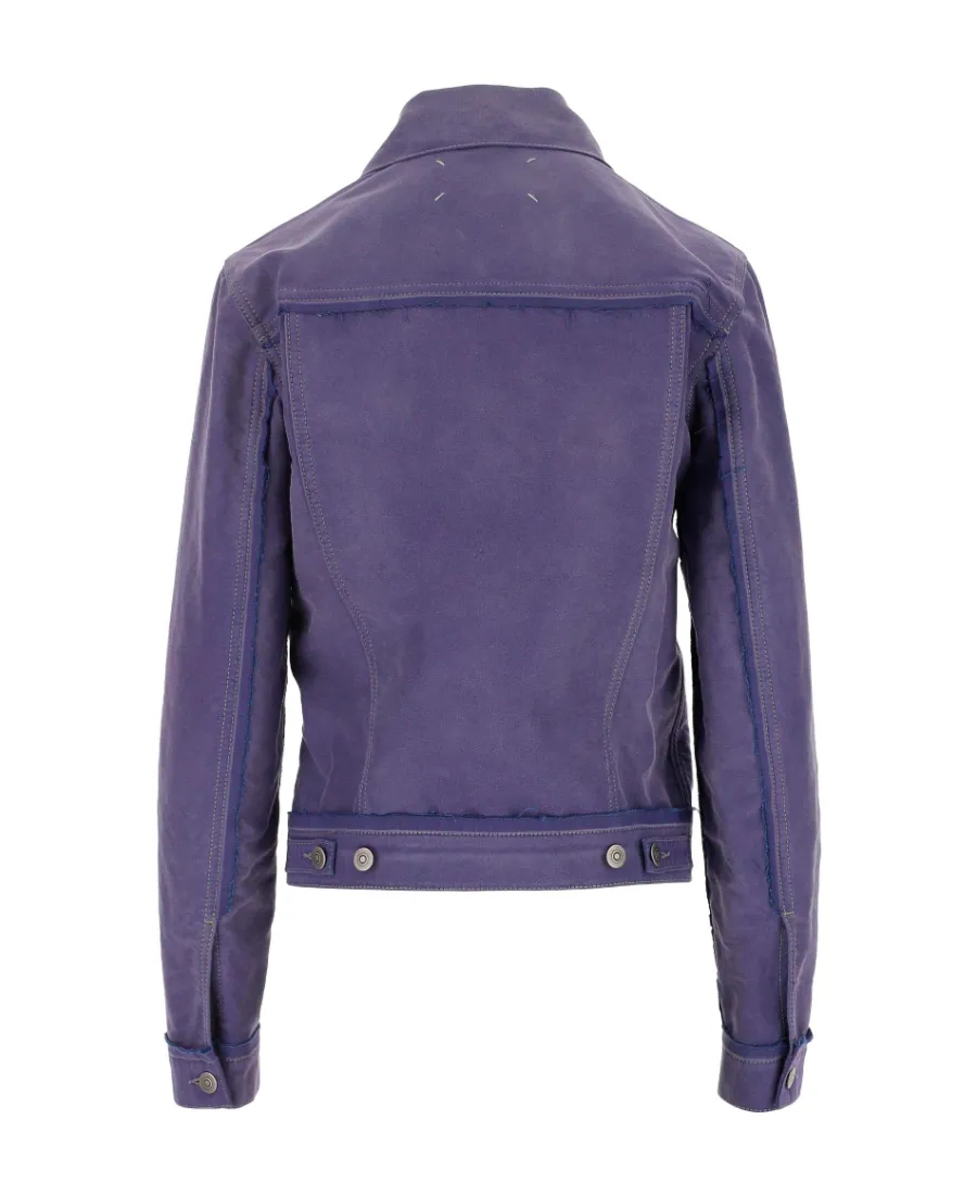Oversized-Collar Denim Jacket