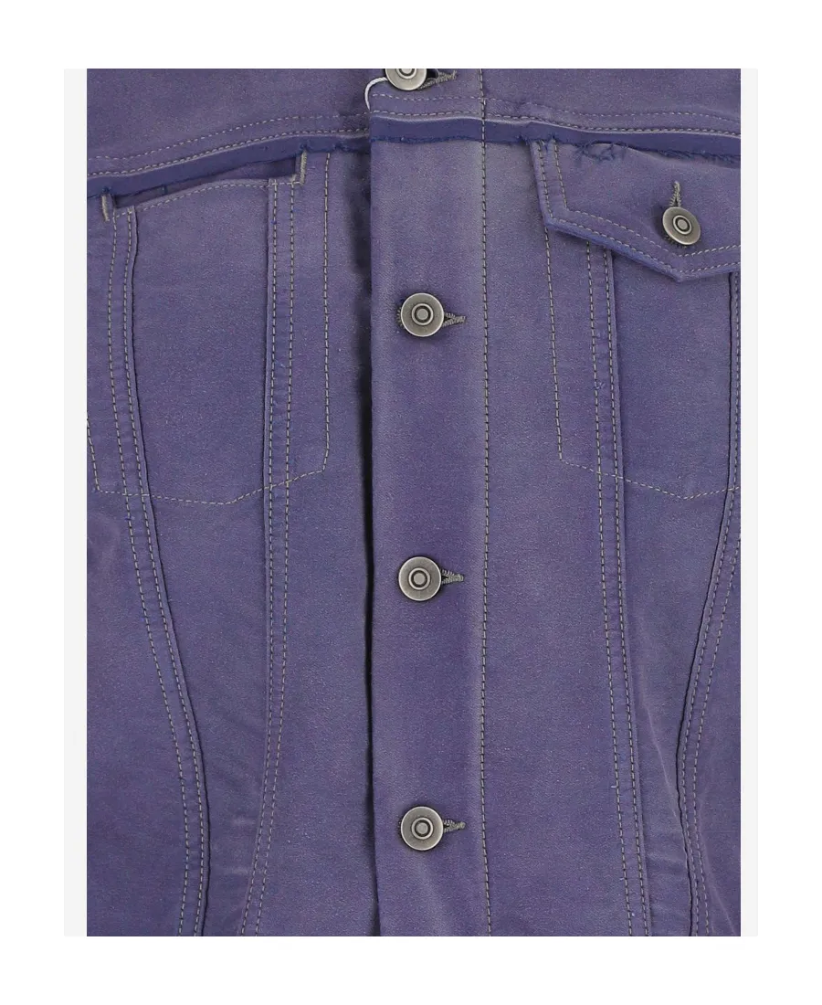 Oversized-Collar Denim Jacket
