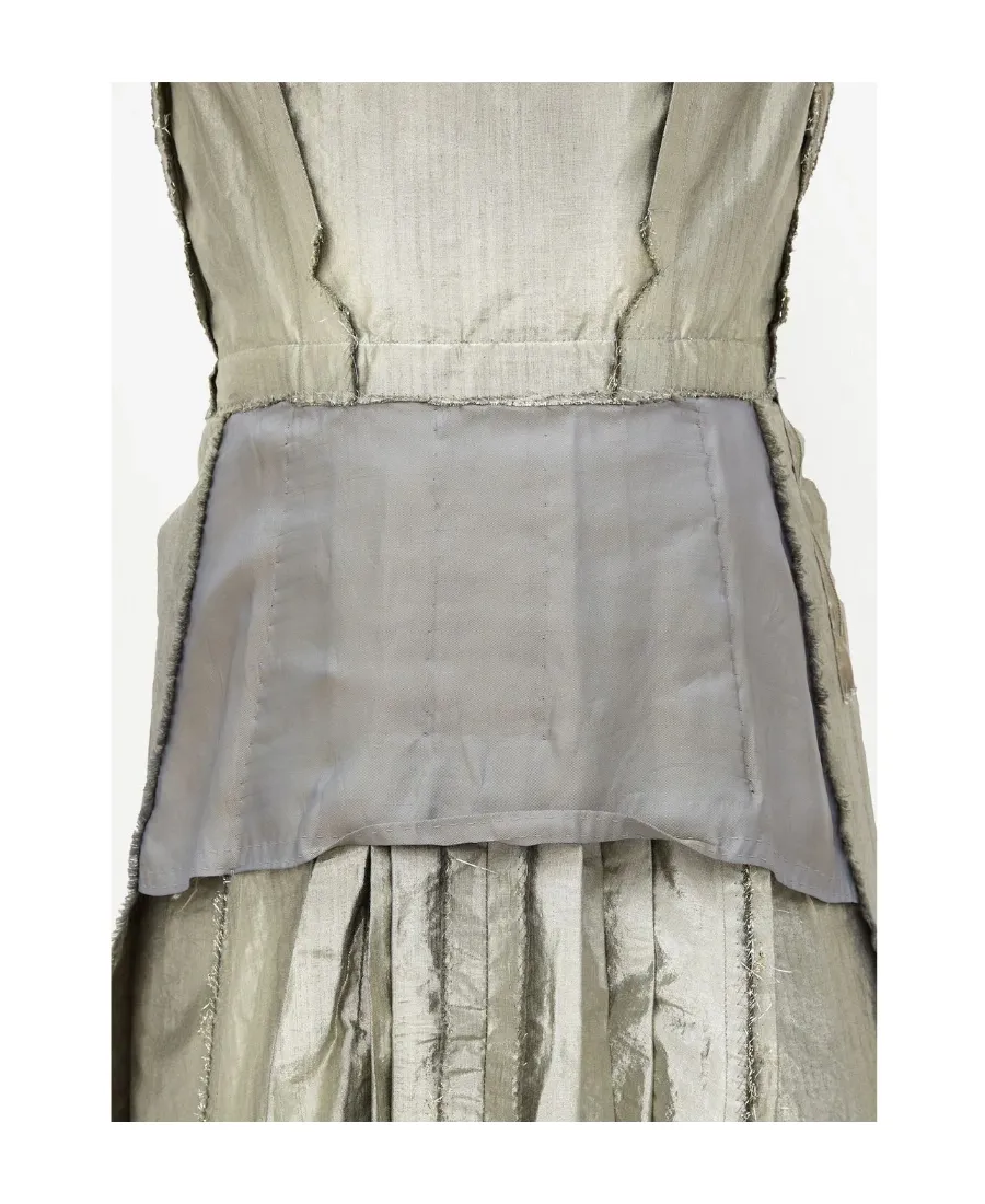 Patchwork Sleeveless Midi Dress