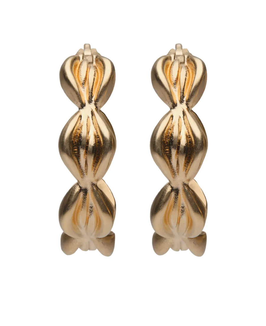 Large Textured Ring Earrings