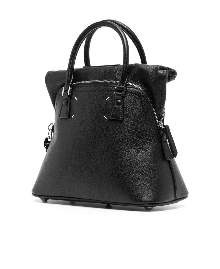 Signature-Numbers-Motif Zipped Shoulder Bag