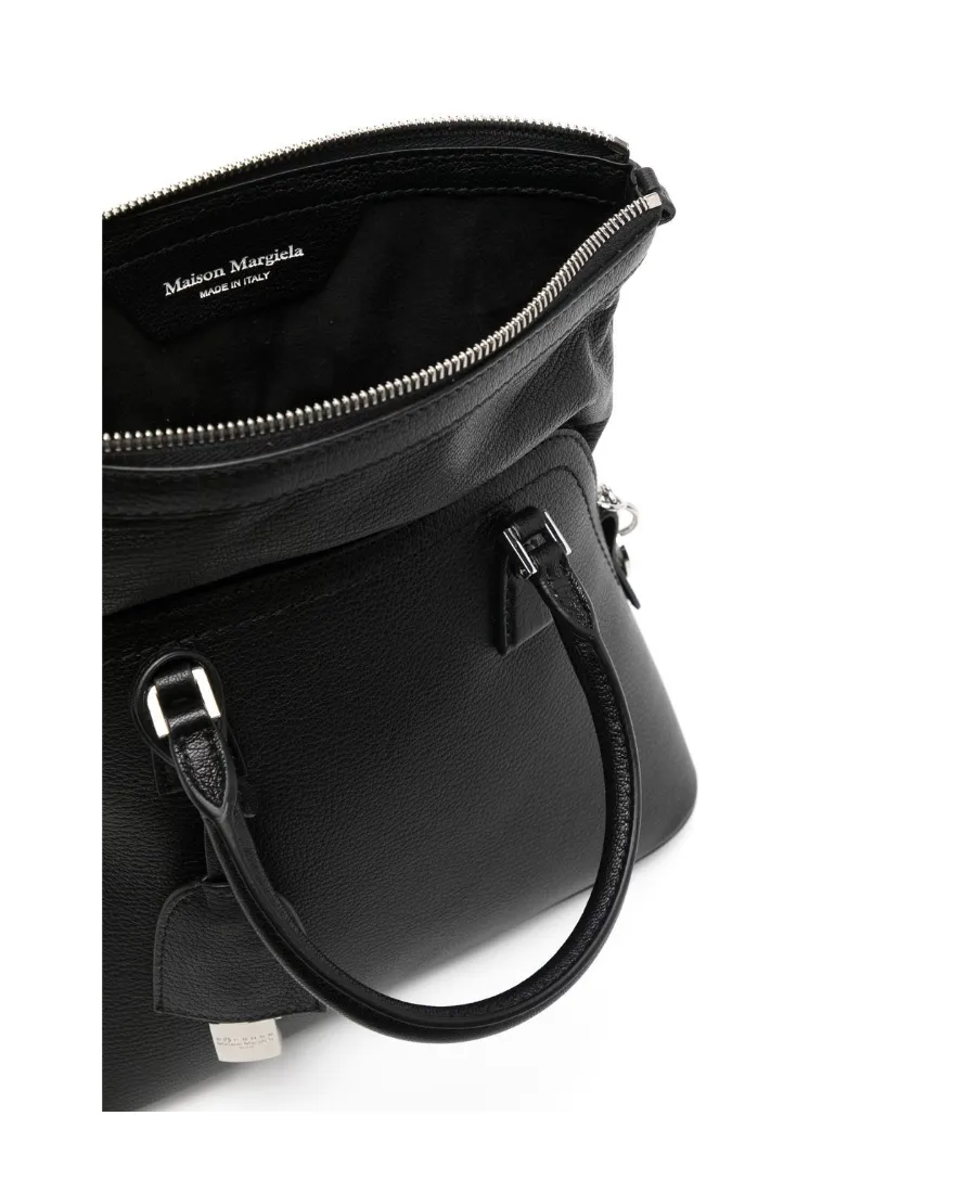 Signature-Numbers-Motif Zipped Shoulder Bag