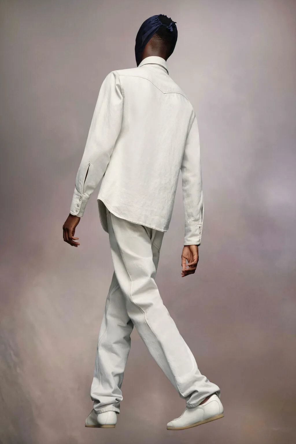 Long-Sleeved Denim Shirt