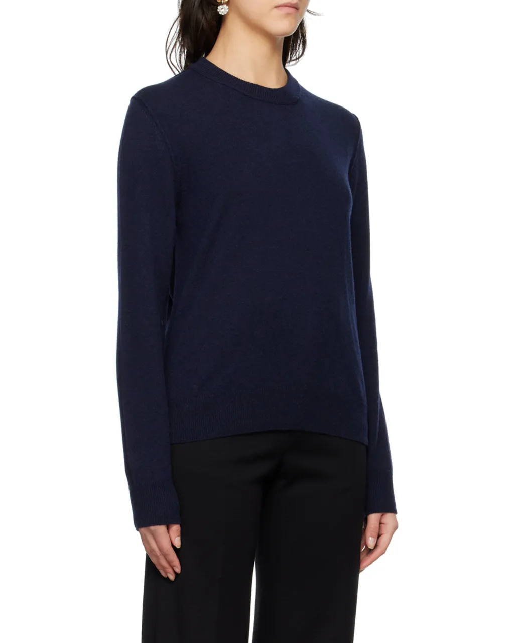 Crewneck Long-Sleeved Knitted Jumper