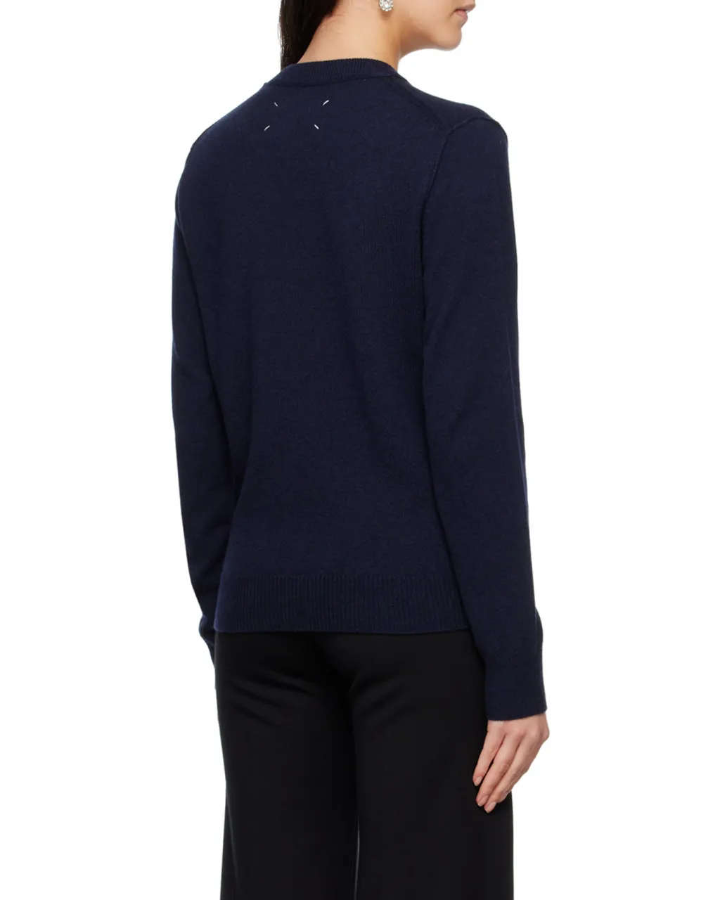 Crewneck Long-Sleeved Knitted Jumper