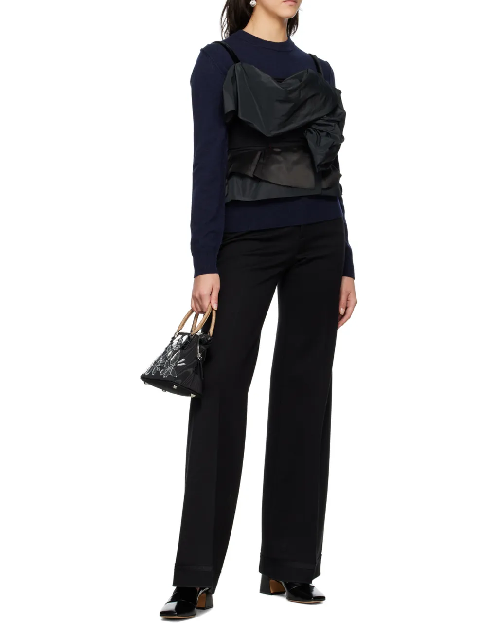 Crewneck Long-Sleeved Knitted Jumper