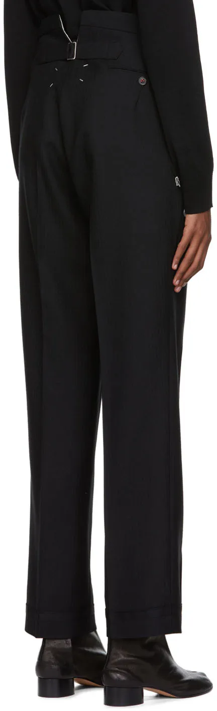 High-Waist Pressed Crease Trousers