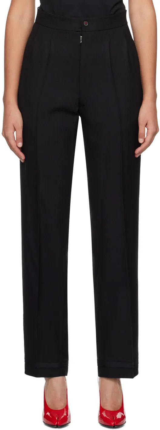 High-Waist Pressed Crease Trousers