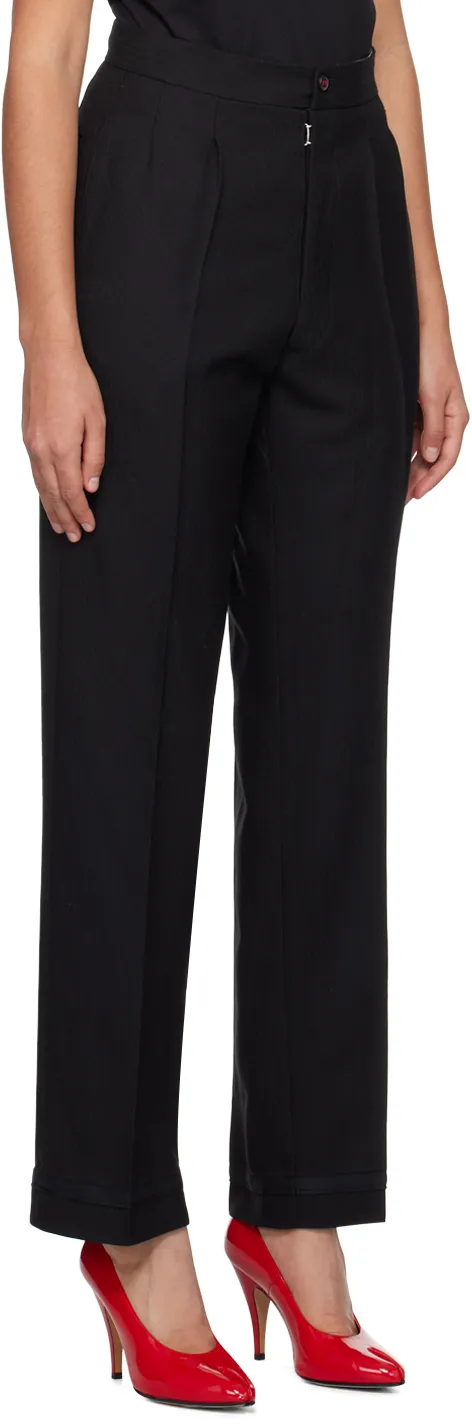High-Waist Pressed Crease Trousers