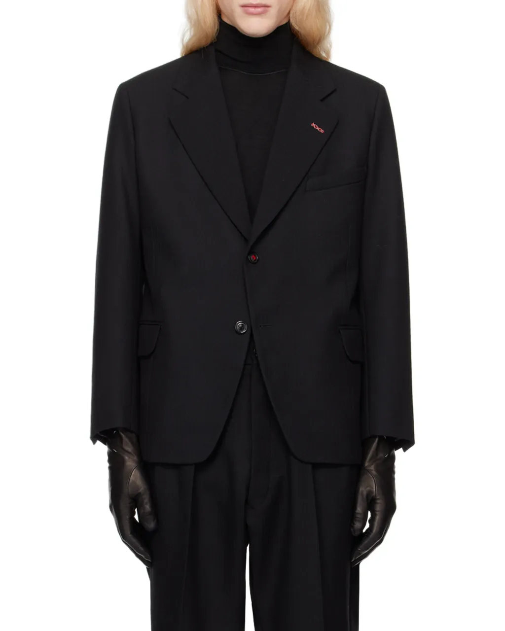 Herringbone Single-Breasted Blazer