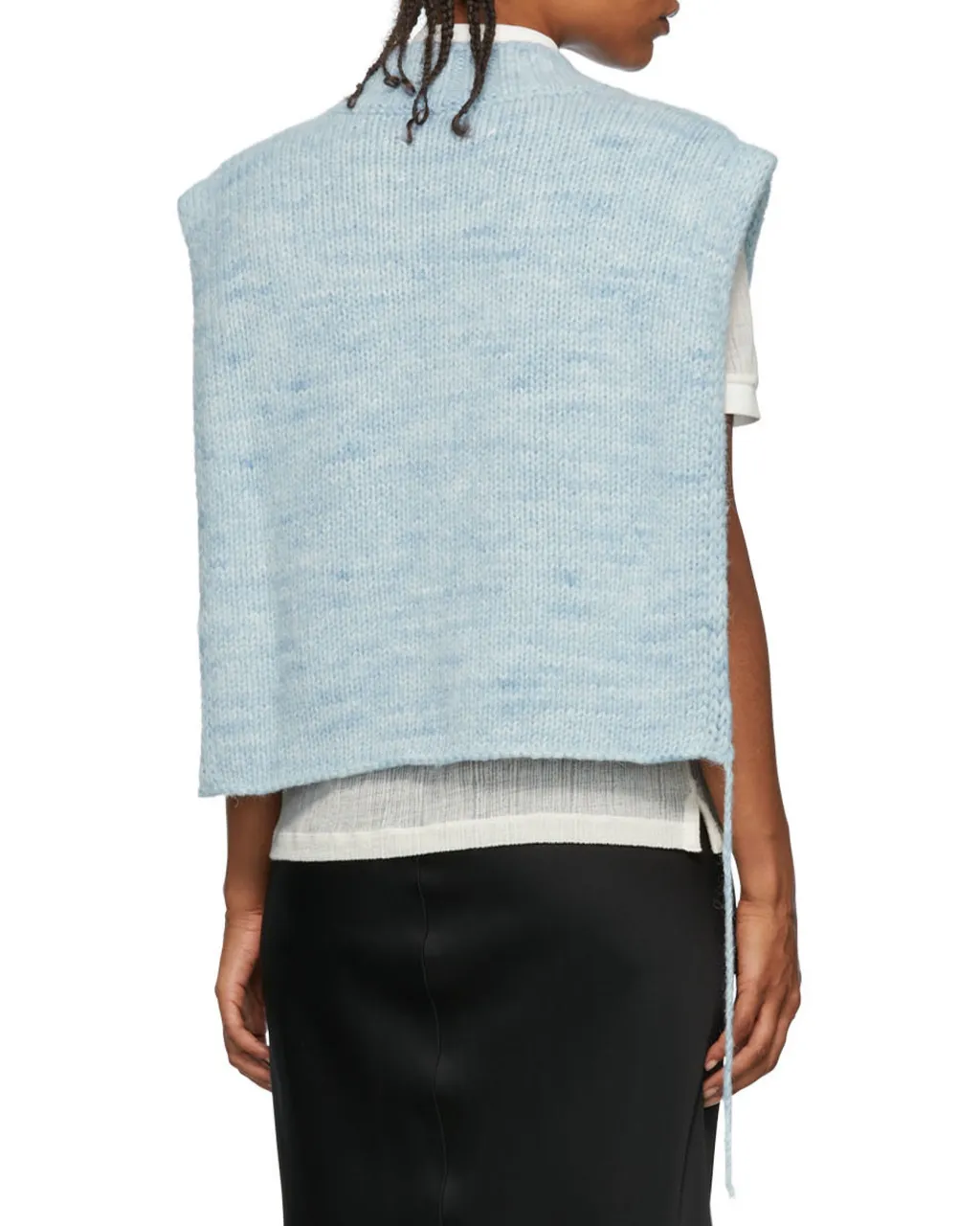 V-Neck Ribbed Knitted Vest