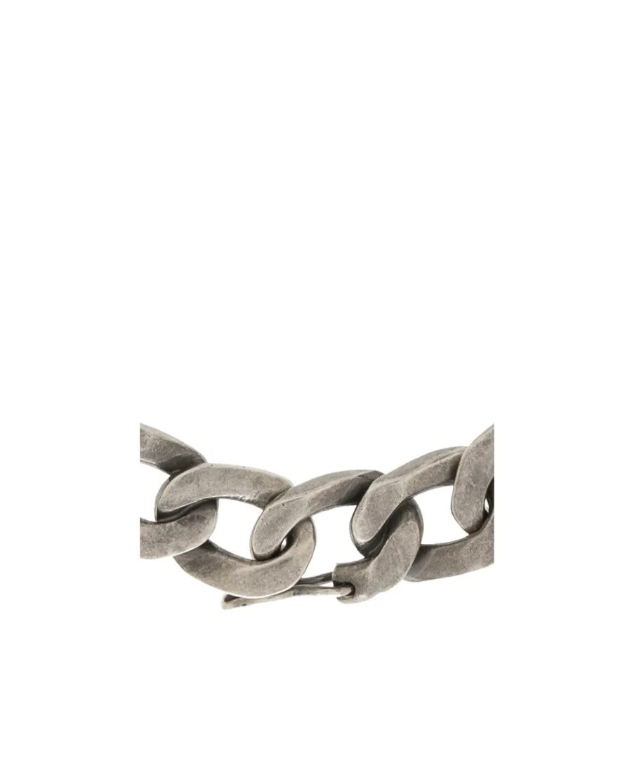 Logo Engraved Curb Chain Bracelet