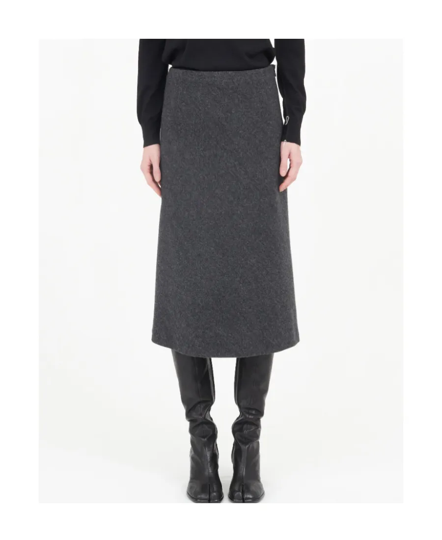 Herringbone A-Line Skirt