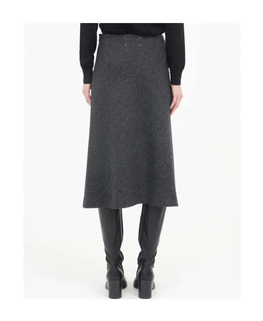 Herringbone A-Line Skirt
