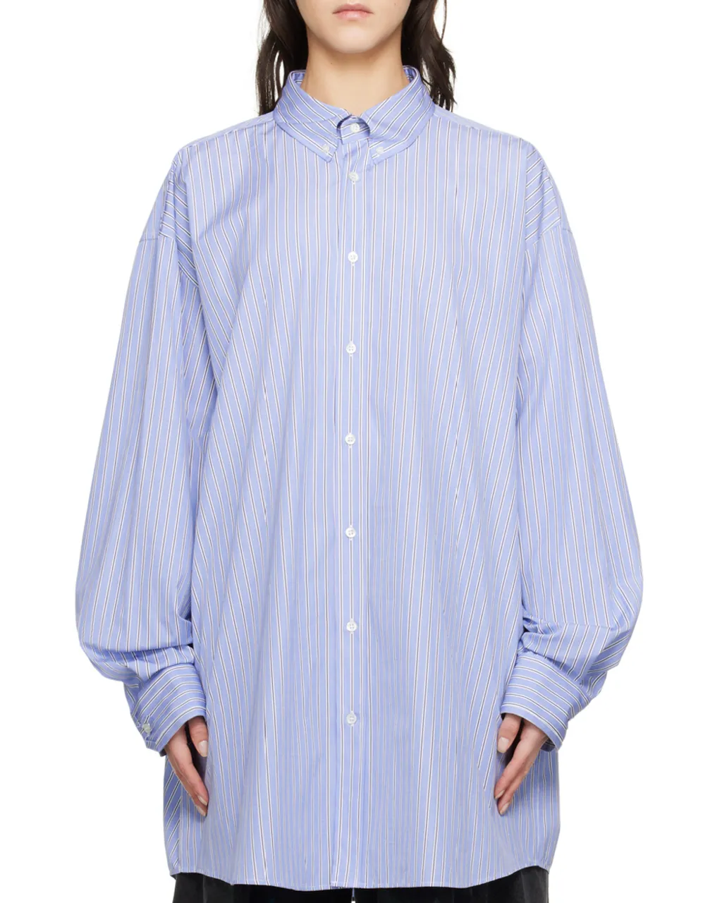 Striped Button-Up Shirt