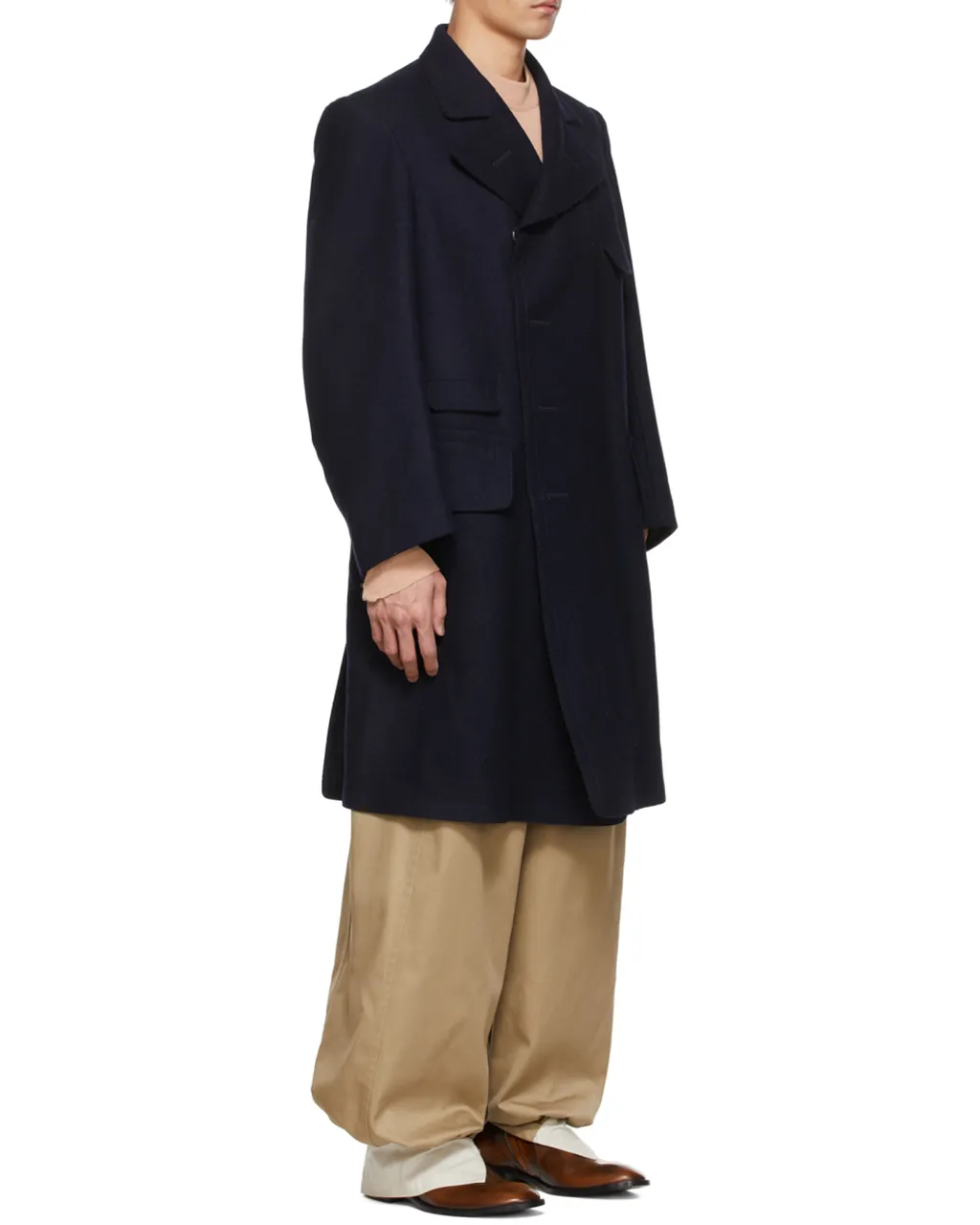 Emblem Wool Coat