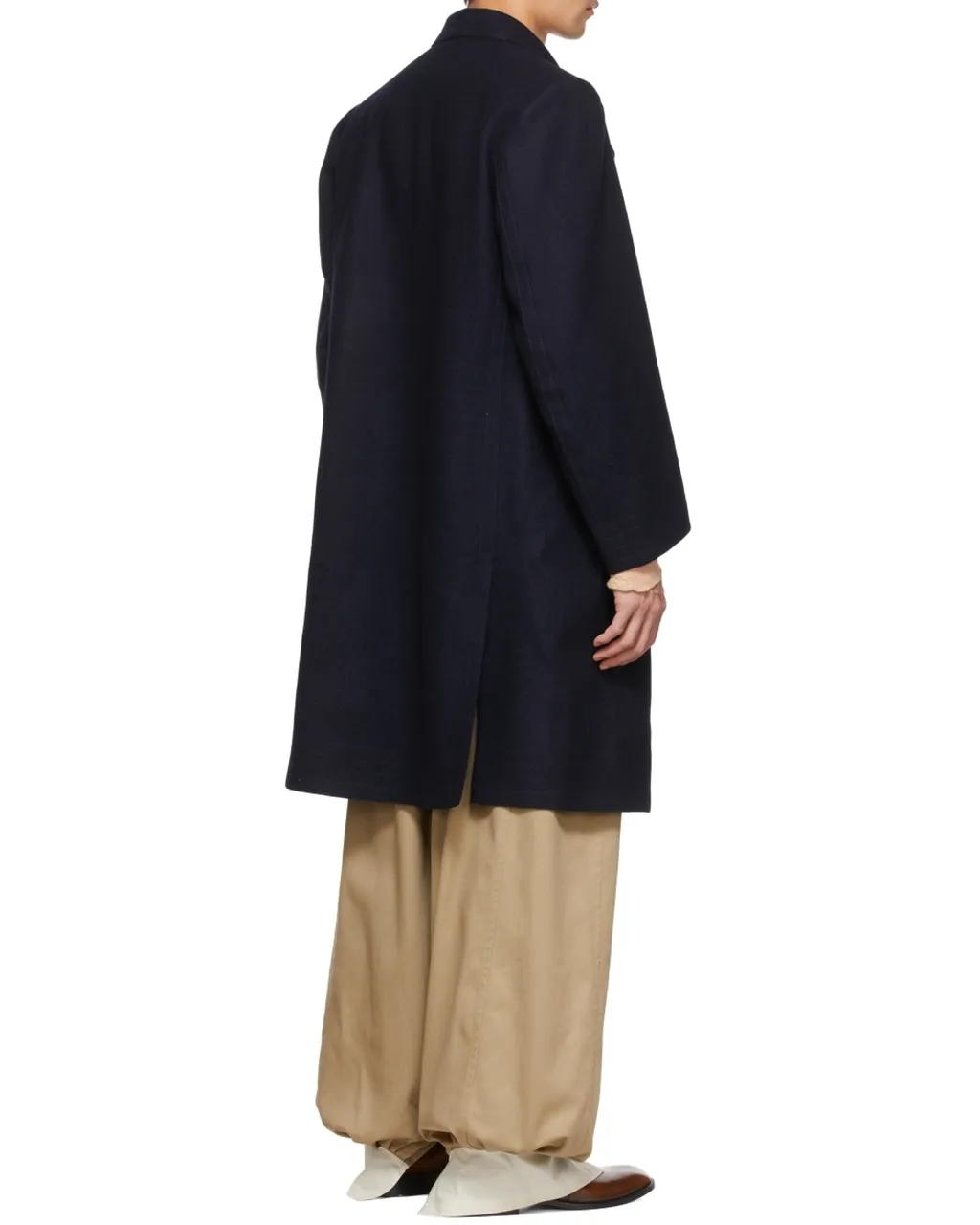 Emblem Wool Coat