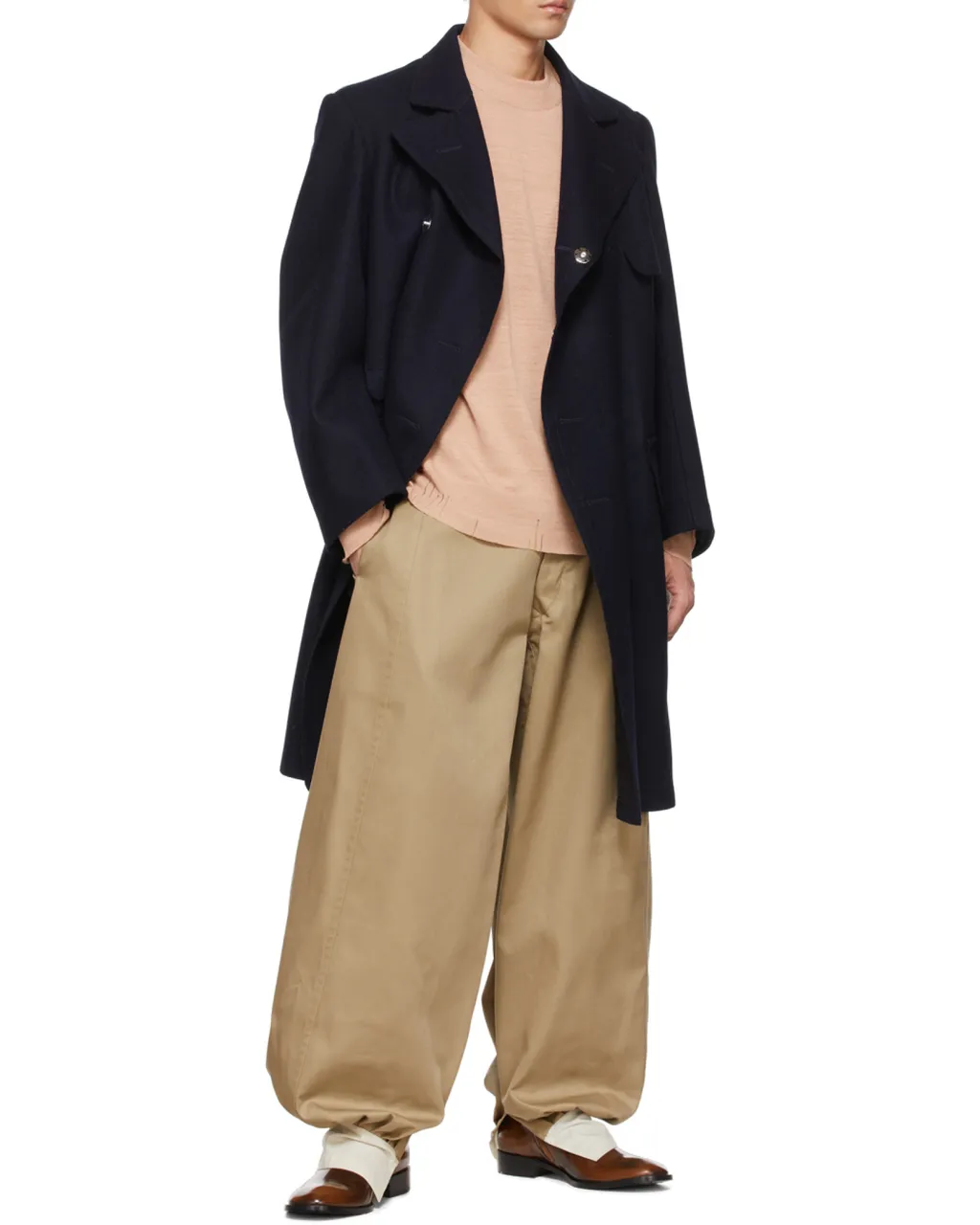 Emblem Wool Coat