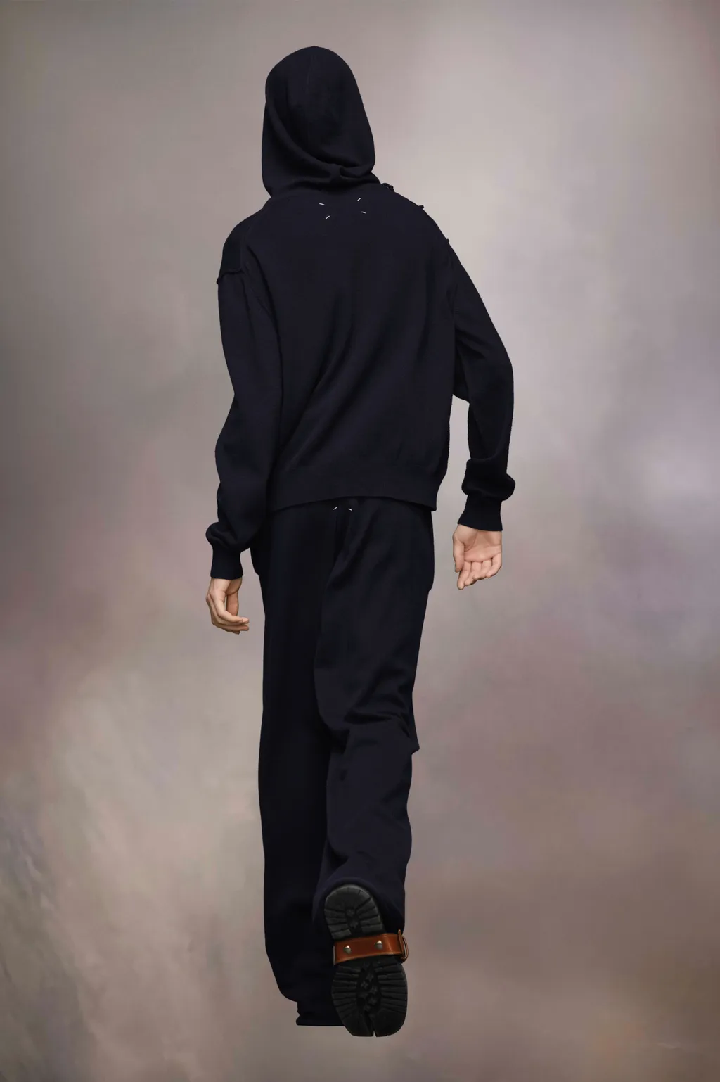 Knitted Drawstring Hoodie