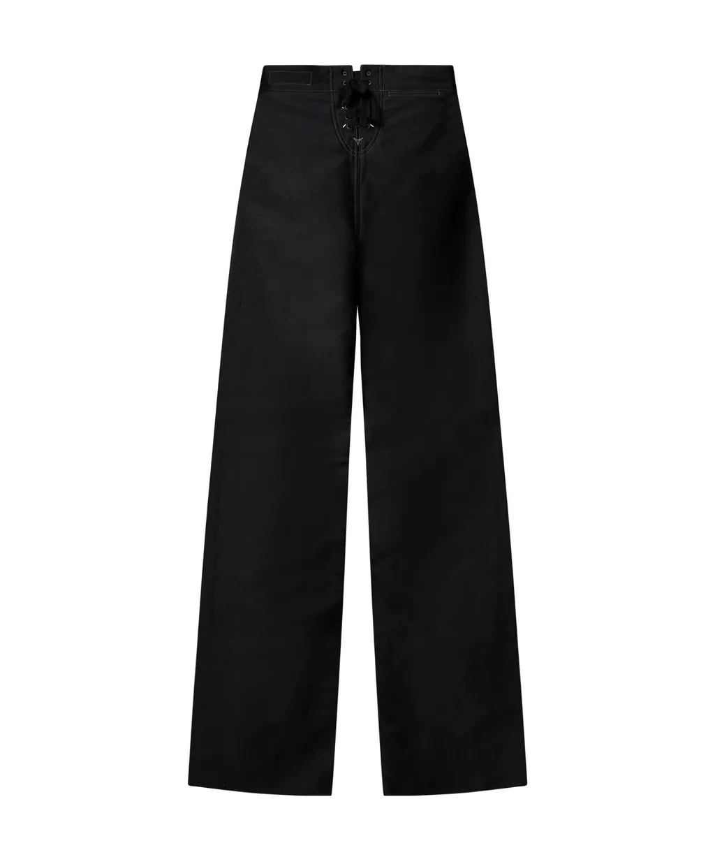 Layered Wide-Leg Trousers